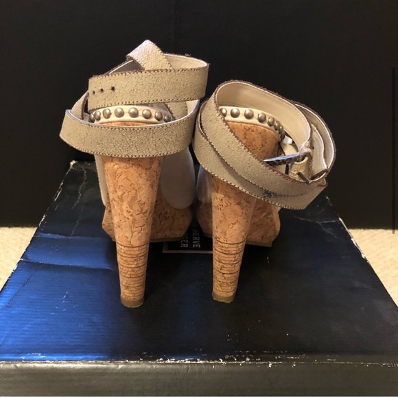 FRIDA Herve Leger Cream Suede Heels - Picture 3 of 6